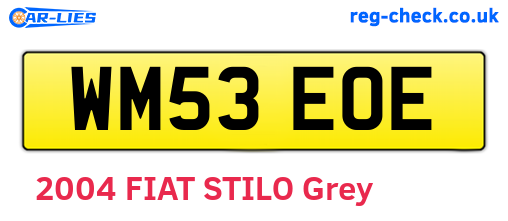 WM53EOE are the vehicle registration plates.