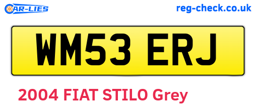 WM53ERJ are the vehicle registration plates.