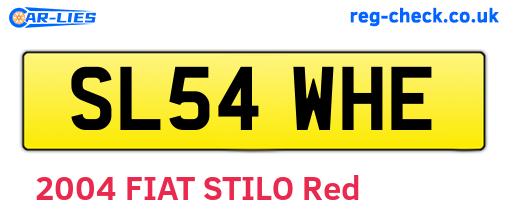 SL54WHE are the vehicle registration plates.