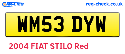 WM53DYW are the vehicle registration plates.