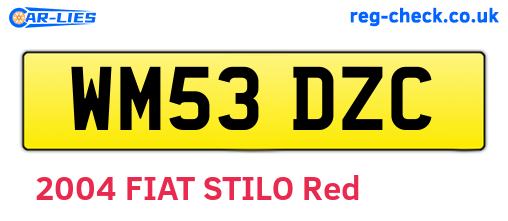 WM53DZC are the vehicle registration plates.