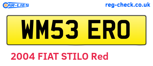 WM53ERO are the vehicle registration plates.