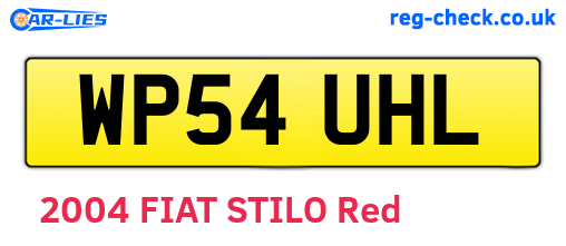 WP54UHL are the vehicle registration plates.