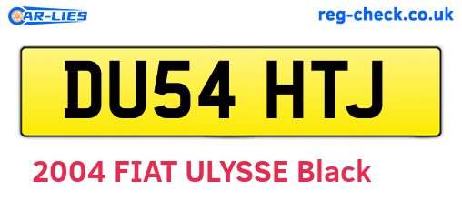 DU54HTJ are the vehicle registration plates.