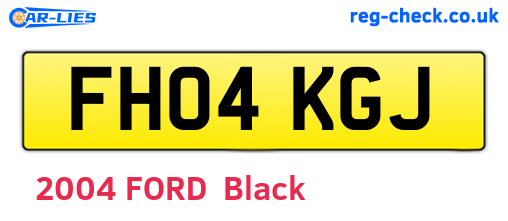 FH04KGJ are the vehicle registration plates.