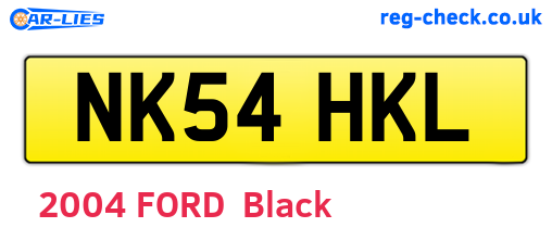 NK54HKL are the vehicle registration plates.
