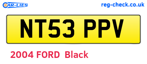 NT53PPV are the vehicle registration plates.