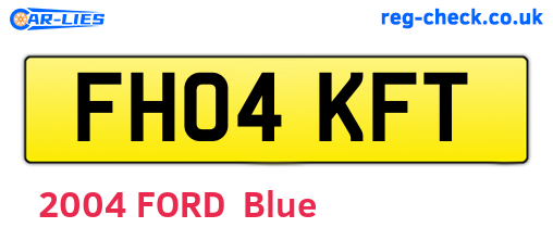 FH04KFT are the vehicle registration plates.