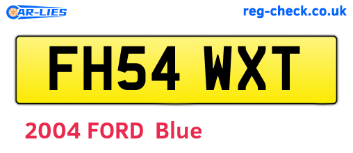 FH54WXT are the vehicle registration plates.