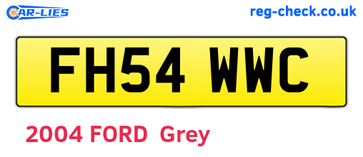 FH54WWC are the vehicle registration plates.