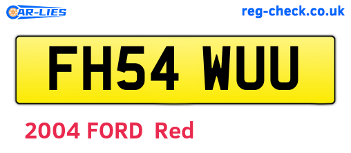 FH54WUU are the vehicle registration plates.