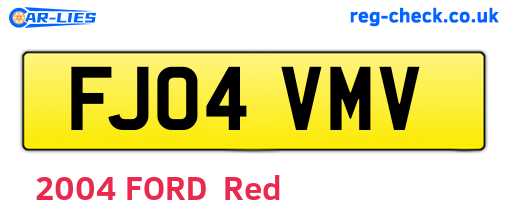 FJ04VMV are the vehicle registration plates.