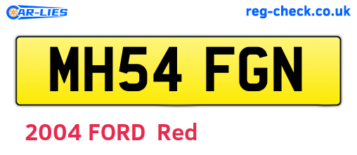 MH54FGN are the vehicle registration plates.