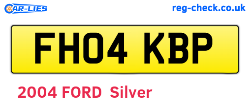 FH04KBP are the vehicle registration plates.