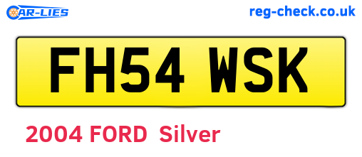 FH54WSK are the vehicle registration plates.