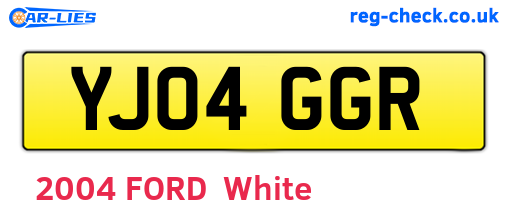 YJ04GGR are the vehicle registration plates.