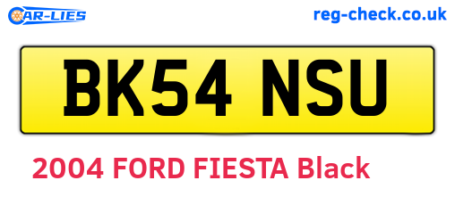 BK54NSU are the vehicle registration plates.