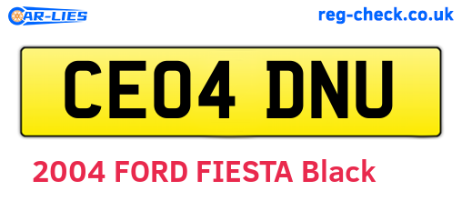 CE04DNU are the vehicle registration plates.
