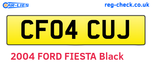 CF04CUJ are the vehicle registration plates.