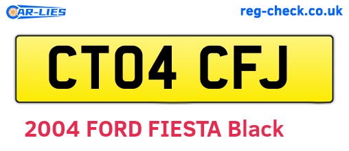 CT04CFJ are the vehicle registration plates.
