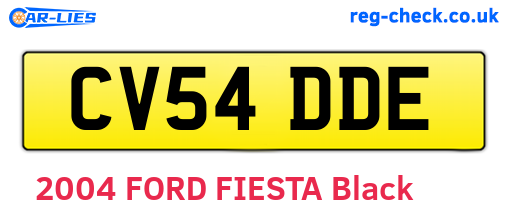 CV54DDE are the vehicle registration plates.