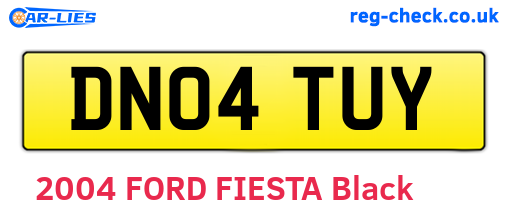 DN04TUY are the vehicle registration plates.
