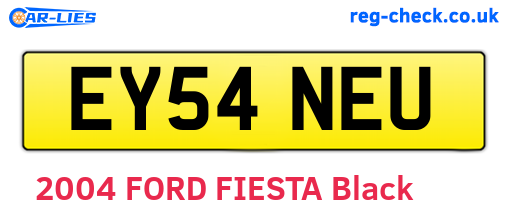 EY54NEU are the vehicle registration plates.