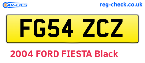 FG54ZCZ are the vehicle registration plates.