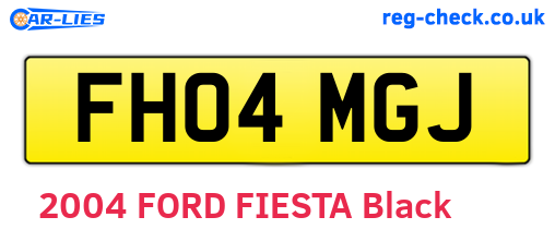 FH04MGJ are the vehicle registration plates.