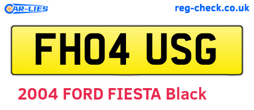 FH04USG are the vehicle registration plates.