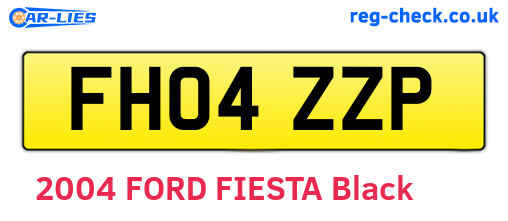 FH04ZZP are the vehicle registration plates.