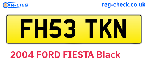 FH53TKN are the vehicle registration plates.