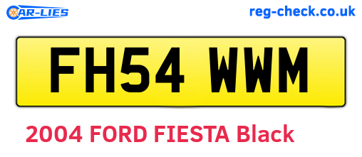 FH54WWM are the vehicle registration plates.
