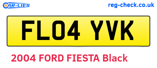 FL04YVK are the vehicle registration plates.
