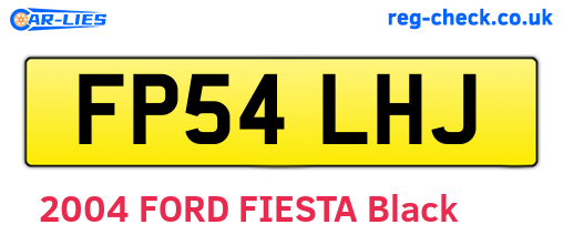 FP54LHJ are the vehicle registration plates.
