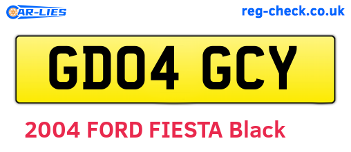 GD04GCY are the vehicle registration plates.