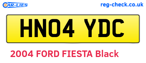 HN04YDC are the vehicle registration plates.