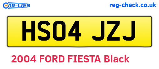 HS04JZJ are the vehicle registration plates.
