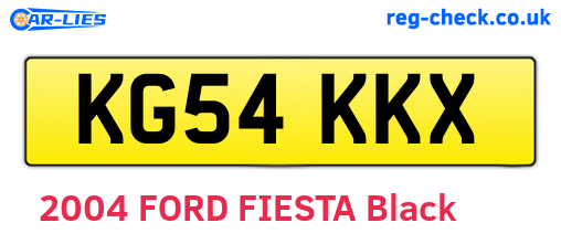KG54KKX are the vehicle registration plates.