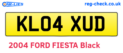 KL04XUD are the vehicle registration plates.