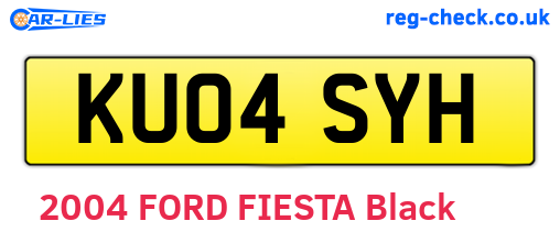 KU04SYH are the vehicle registration plates.