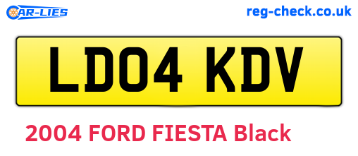 LD04KDV are the vehicle registration plates.