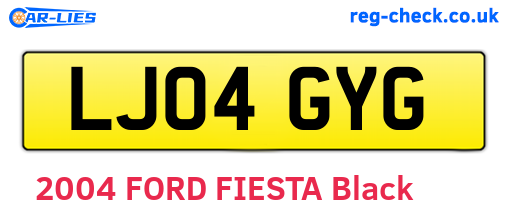 LJ04GYG are the vehicle registration plates.