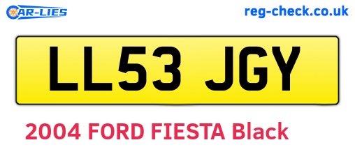 LL53JGY are the vehicle registration plates.
