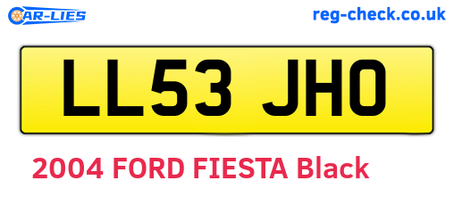 LL53JHO are the vehicle registration plates.