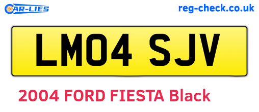 LM04SJV are the vehicle registration plates.