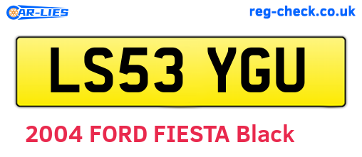 LS53YGU are the vehicle registration plates.