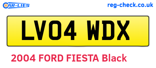 LV04WDX are the vehicle registration plates.