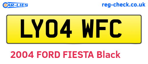 LY04WFC are the vehicle registration plates.