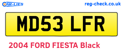 MD53LFR are the vehicle registration plates.